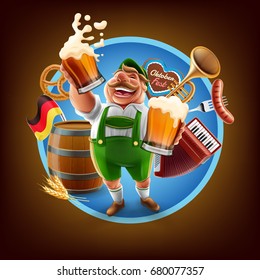 beer festival cartoon illustration