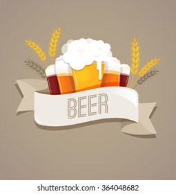 Beer festival, event poster, menu and background