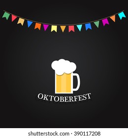 Beer Festival. Glass of beer on a chalkboard.