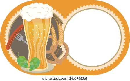 Beer festival image illustration with copy space