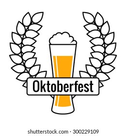 Beer Festival Logo, Isolated Vector Sign