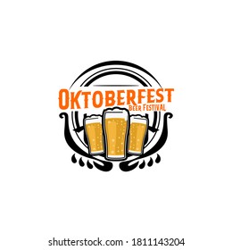 Beer Festival Oktoberfest Celebrations Badge Vector