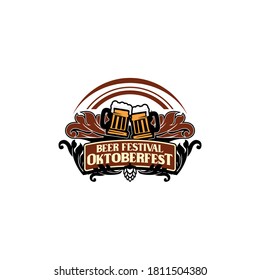 Beer Festival Oktoberfest Celebrations Badge Vector