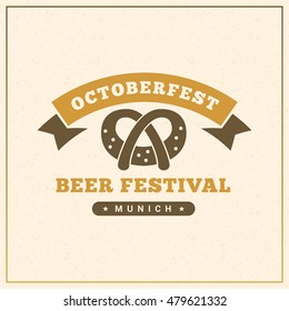 Beer Festival Oktoberfest celebrations. Set of retro vintage beer badges, labels, emblems. Vector design elements