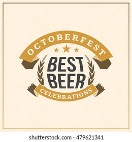 Beer Festival Oktoberfest celebrations. Set of retro vintage beer badges, labels, emblems. Vector design elements