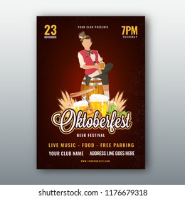 Beer festival, Oktoberfest flyer, poster or invitation card design.