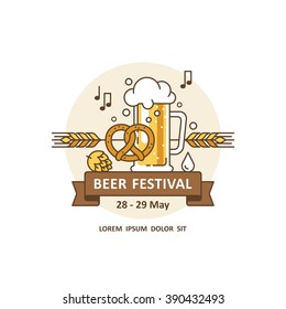 Beer festival, beer party, beer menu. Illustration for banners, flyers, posters and other types of business design.