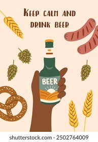 Beer festival poster. Oktoberfest concept. Oktoberfest background. Beer concept.