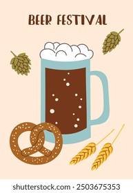 Afiche del festival de la cerveza. Concepto del Oktoberfest. Fondo del Oktoberfest. Concepto de cerveza.	