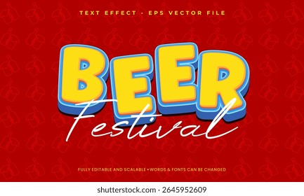 Beer festival text effect design banner