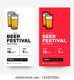 Beer Festival Ticket booking App Interface Design