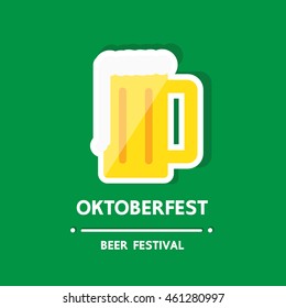 Beer festival vector flat design.