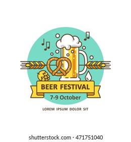 Beer festival. Vector illustration for banners, flyers, posters and other types of business design.