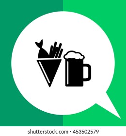 Beer, Fish and Chips Icon