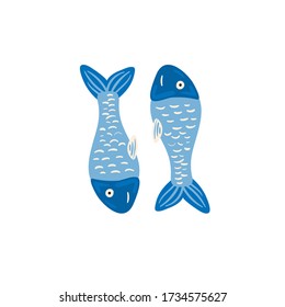 Pescado de cerveza. Ilustración vectorial en estilo doodle. Aislado sobre un fondo blanco. Celebración de fiestas en un pub.