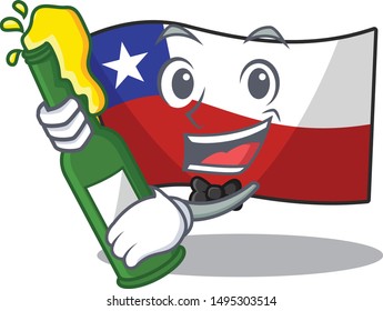 With beer flag chile with in the character