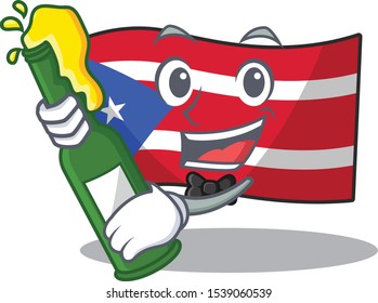 With beer flag puerto rico the mascot shape