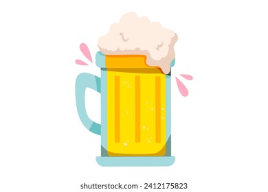 Beer Flat Decor Sticker Design