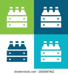 Beer Flat four color minimal icon set