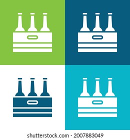 Bier Flat vier Farbe minimale Icon Set