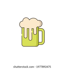 beer Flat Icon Isolated On White Background