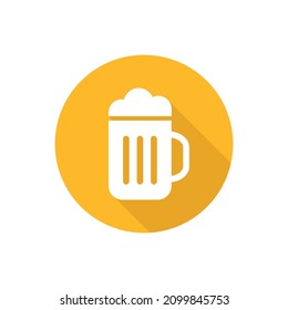 Beer flat icon with shadow