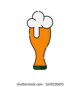 Beer flat icon vector illustration. Beer icon design isolated on white background. St. Patricks Day vector illustration. St. Patrick's Day vector icon trendy flat symbol for website, sign, app, UI.