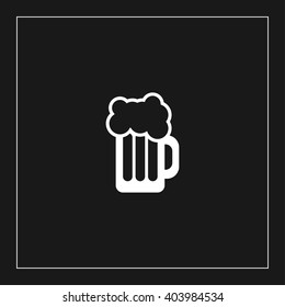 beer flat icon. vector illustration