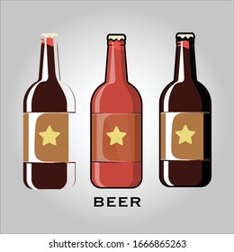Beer flat icon vector. Isolated objects. Vector illustration. Simple vector for Graphic design. Happy hour, Drinking, Alcohol, party concept.one of the oldest and most widely consumed alcoholic drinks