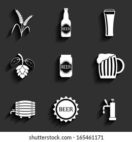 Beer Flat Icons for Web and Mobile Applications