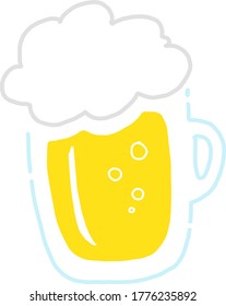 beer flat illustration vector icon