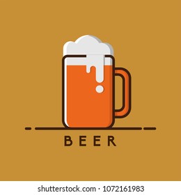 Beer flat style brown color