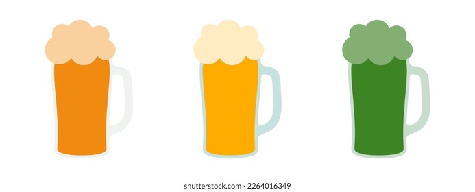 Beer in flat style isolated