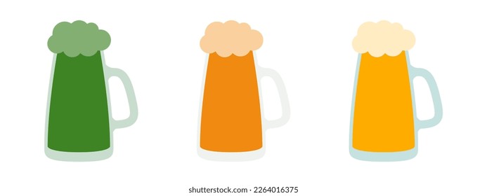 Beer in flat style isolated