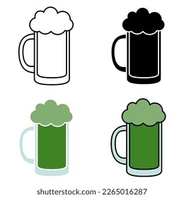 Beer in flat style isolated
