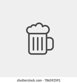 Beer flat vector icon