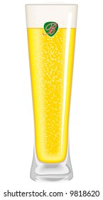 Beer in flute glass