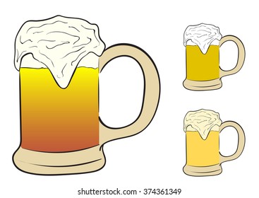 Beer with foam