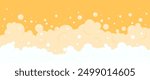 Beer foam background, alcohol liquid splash texture, cartoon drink border, orange malt pattern, kvass bubble suds. Abstract vector illustration