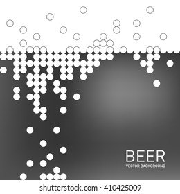Beer foam background, stylized bubble and liquid. Vector illustration