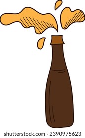 Beer Foam Bottle Vector Illustration