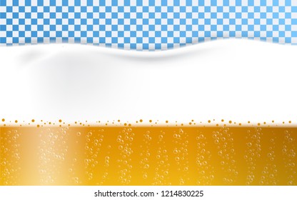 Beer foam bubbles concept background. Realistic illustration of beer foam bubbles vector concept background for web design