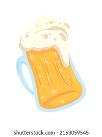 beer and foam icon flat