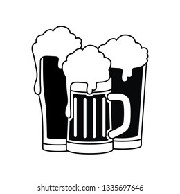 beer with foam isolated icon