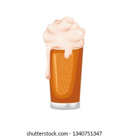 beer with foam isolated icon