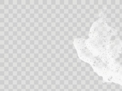Beer Foam Isolated On Transparent Background. White Soap Froth Texture With Bubbles, Seamless Border, Foamy Frame. Sea Or Ocean Wave, Laundry Cleaning Detergent Spume, Realistic 3d Vector Illustration
