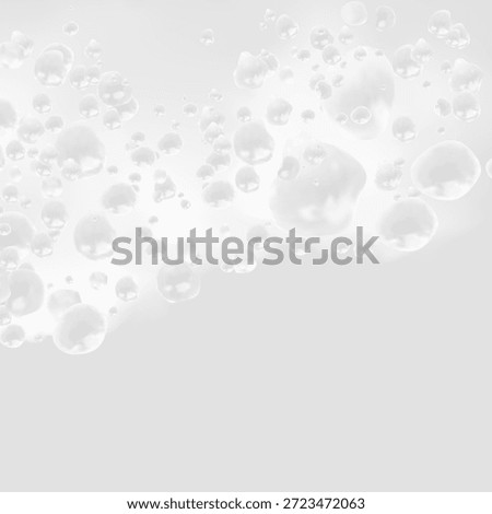 Beer foam isolated on transparent background. White soap froth texture with bubbles, seamless border, foamy frame. Sea or ocean wave, laundry cleaning detergent spume