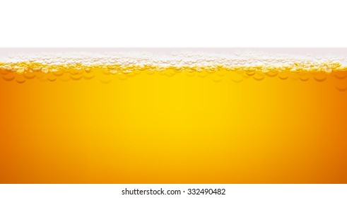 Beer And Beer Foam On White