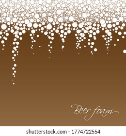 Beer foam, stout, vector poster