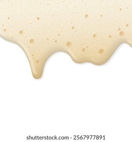 Beer form dropping isolated graphic illustration. Form from milk based drinks concept.